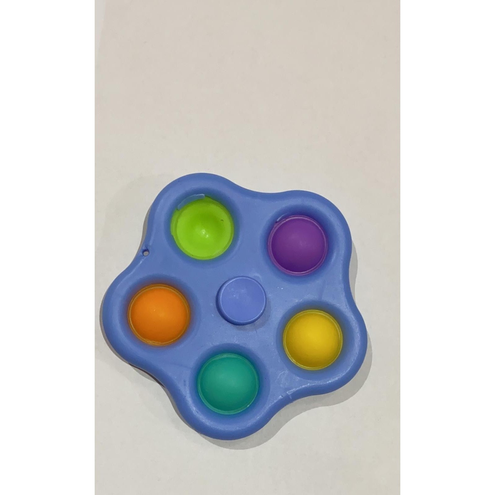 Jucarie antistres simple dimple fidget toy spinner cu 5 buline, Alb