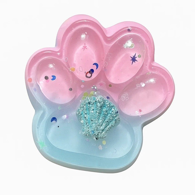 Jucarie Antistres Squishy, Flippy, cu Revenire Lenta, Labuta de Pisica Pufoasa, 7.5 cm, Ambalaj Transparent, Model 270512, Multicolor