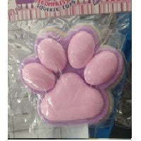Jucarie Antistres Squishy, cu Revenire Lenta, Labuta de Pisica Pufoasa, 8.5 x 7.5 cm, Ambalaj Transparent, Mov Roz