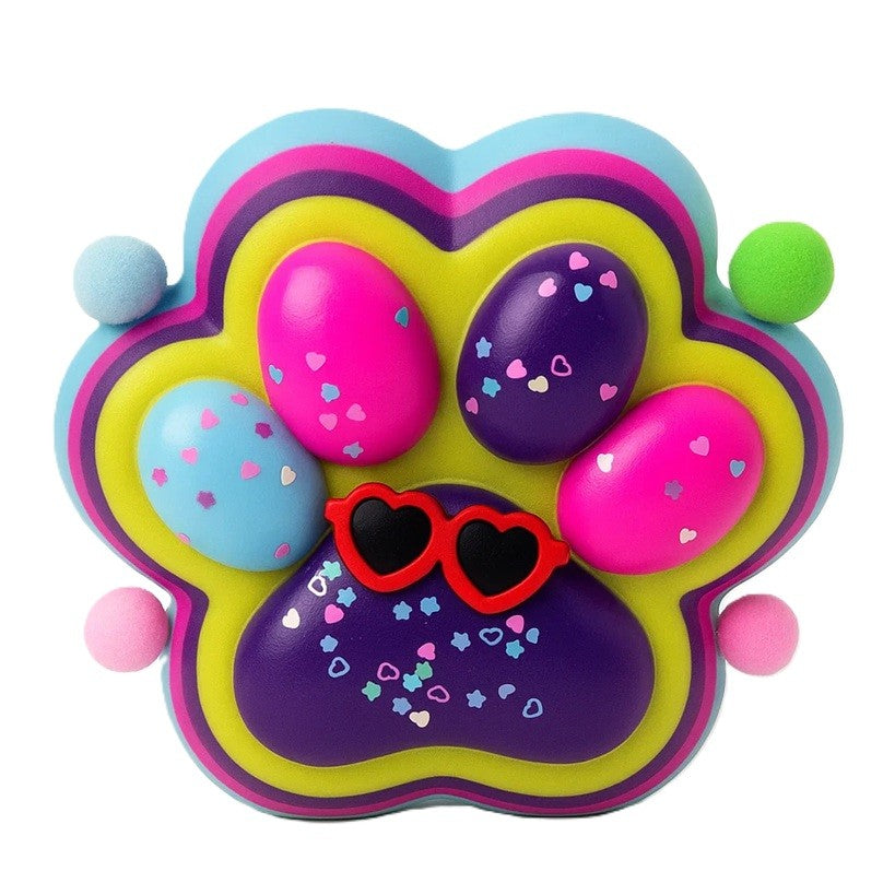Jucarie Antistres Squishy, cu Revenire Lenta, Squeeze Toys, Model Cat Paw, 12.5x10.5 cm, 220g, +3 Ani, din TPR, Model 5, Multicolor
