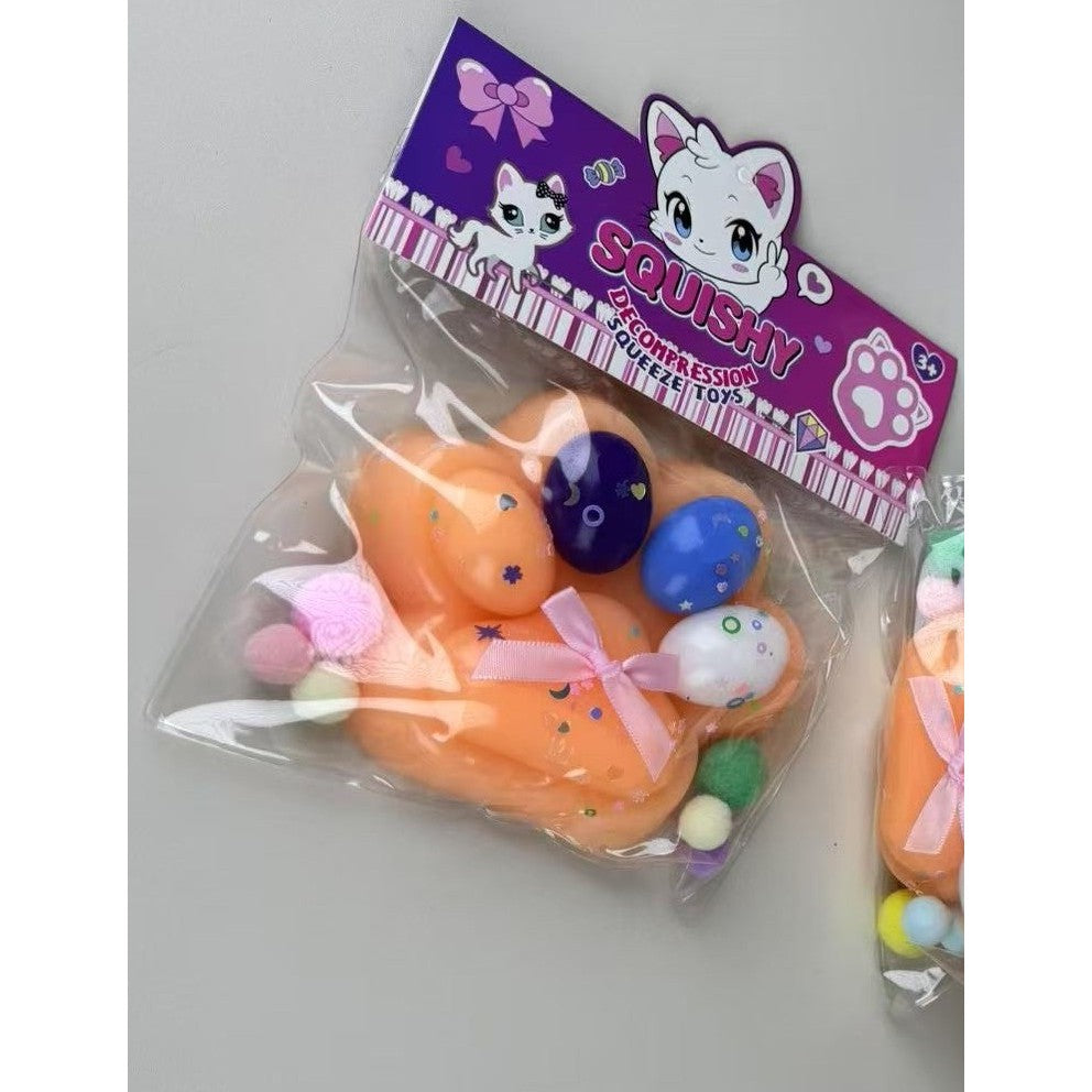 Jucarie Antistres Squishy, cu Revenire Lenta, Squeeze Toys, Model Cat Paw, 12.5x10.5 cm, 220g, +3 Ani, din TPR, Model 8, Multicolor