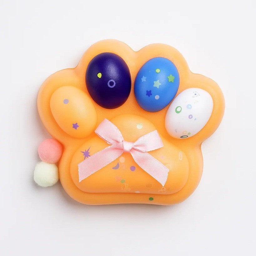 Jucarie Antistres Squishy, cu Revenire Lenta, Squeeze Toys, Model Cat Paw, 12.5x10.5 cm, 220g, +3 Ani, din TPR, Model 8, Multicolor