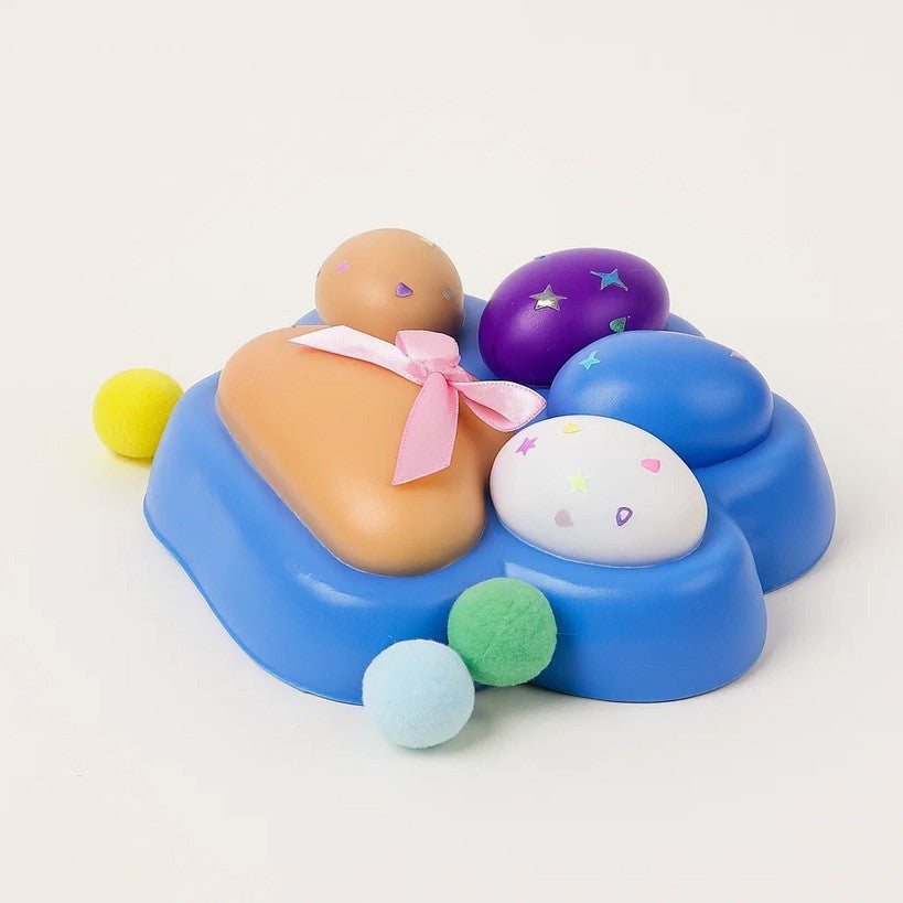 Jucarie Antistres Squishy, cu Revenire Lenta, Squeeze Toys, Model Cat Paw, 12.5x10.5 cm, 220g, +3 Ani, din TPR, Model 7, Multicolor