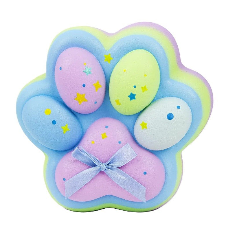 Jucarie Antistres Squishy, cu Revenire Lenta, Squeeze Toys, Model Cat Paw, 12.5x10.5 cm, 220g, +3 Ani, din TPR, Model 4, Multicolor