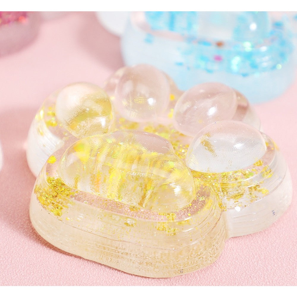 Jucarie Antistres Squishy, Labuta de Pisica Pufoasa, cu Revenire Lenta, 7 x 6.5 cm, Model 270532, Multicolor