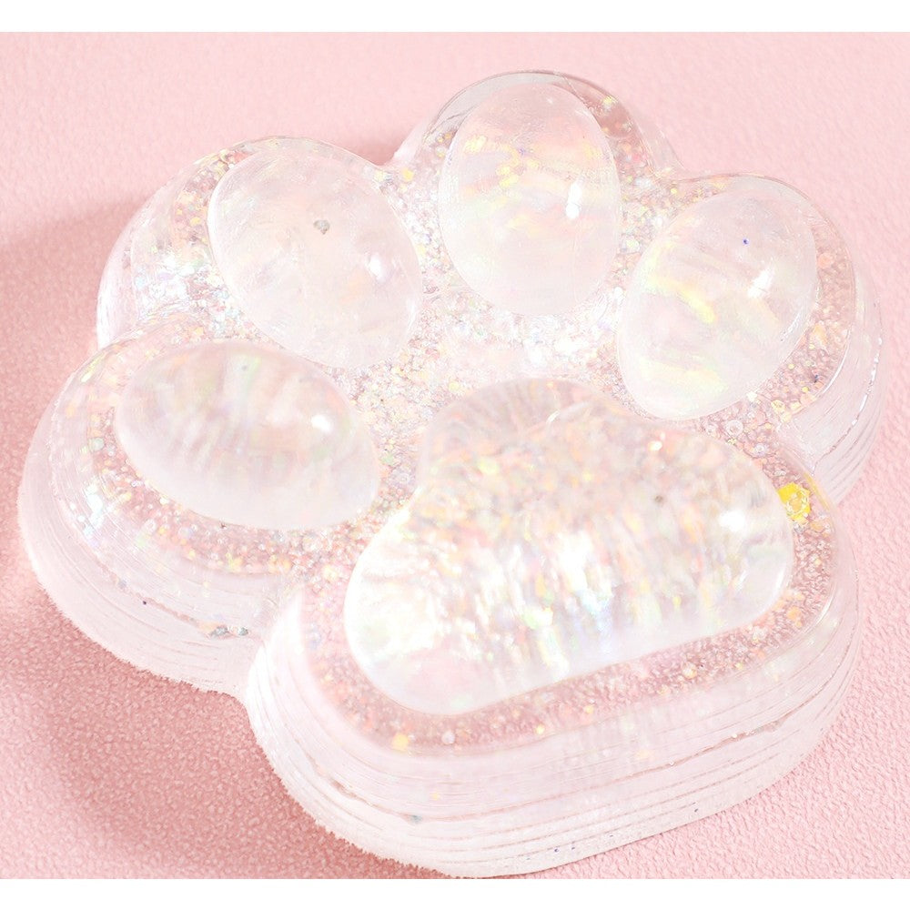 Jucarie Antistres Squishy, Labuta de Pisica Pufoasa, cu Revenire Lenta, 7 x 6.5 cm, Model 270532, Multicolor