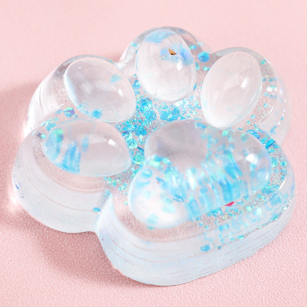 Jucarie Antistres Squishy, Labuta de Pisica Pufoasa, cu Revenire Lenta, 7 x 6.5 cm, Model 270532, Multicolor
