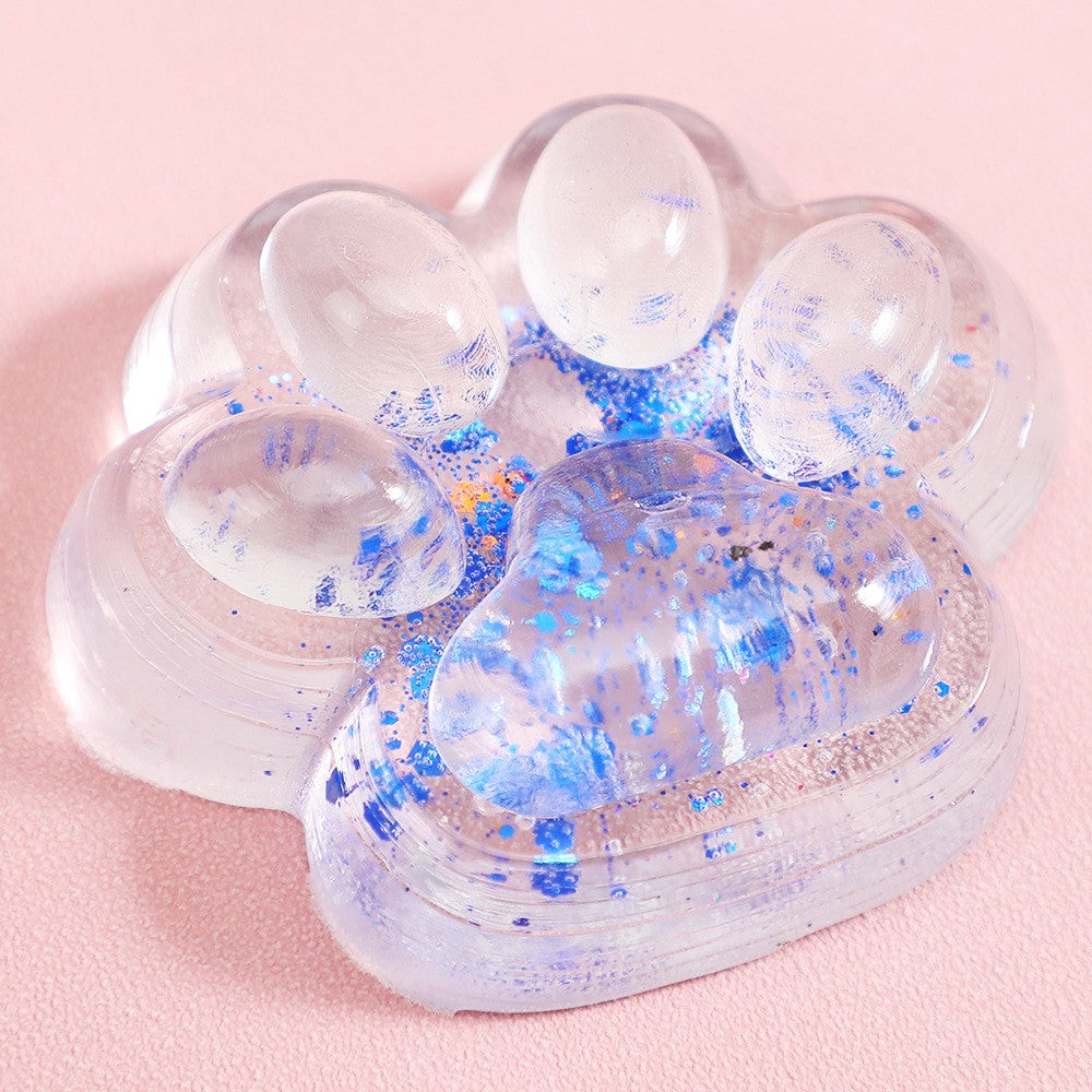 Jucarie Antistres Squishy, Labuta de Pisica Pufoasa, cu Revenire Lenta, 7 x 6.5 cm, Model 270532, Multicolor