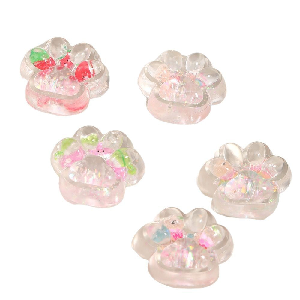 Jucarie Antistres Squishy, Labuta de Pisica Pufoasa, cu Revenire Lenta, 7 x 6.5 cm, Model 270532, Multicolor