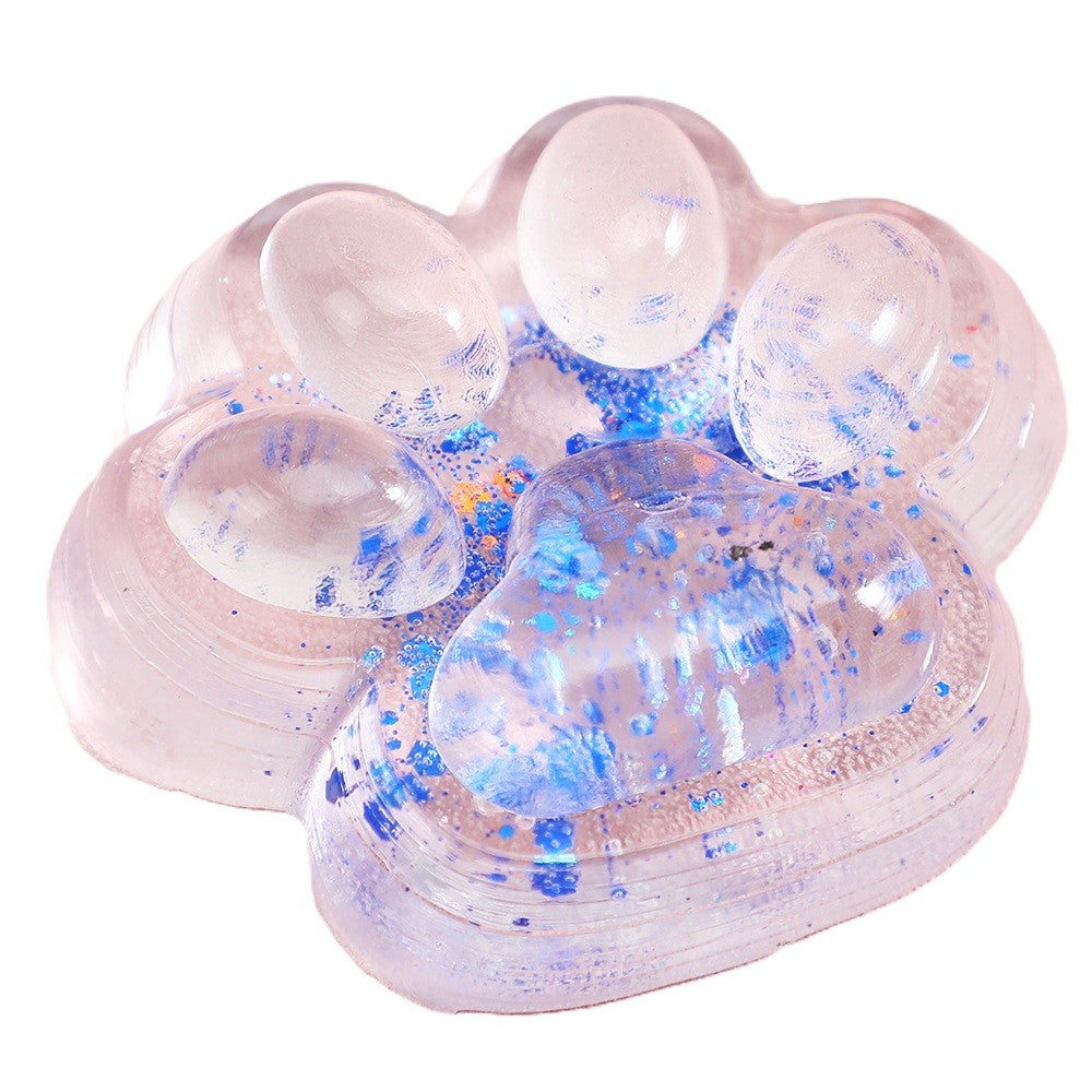 Jucarie Antistres Squishy, Labuta de Pisica Pufoasa, cu Revenire Lenta, 7 x 6.5 cm, Model 270532, Multicolor