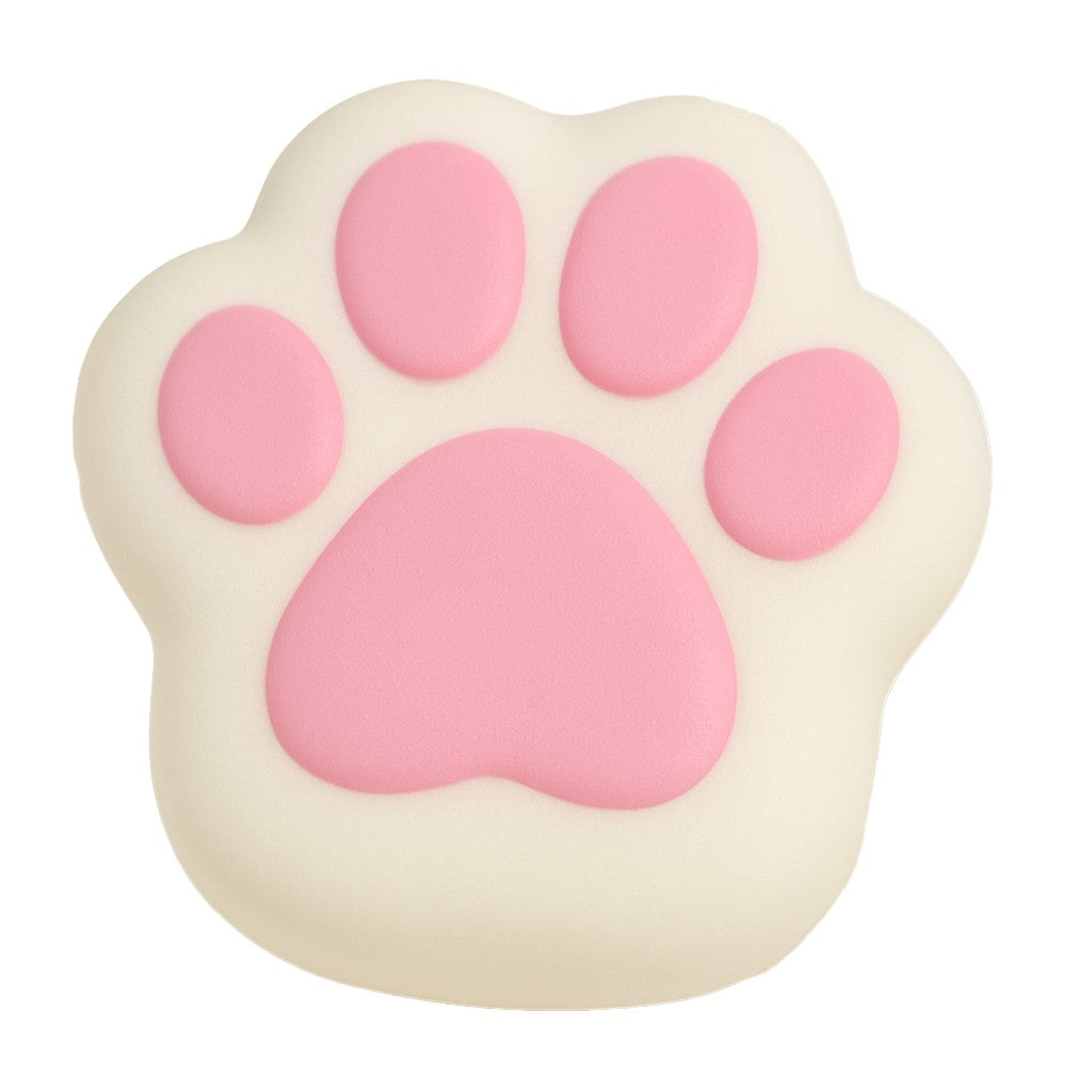 Jucarie Antistres Squishy, Revenire Lenta, Model Labuta de Pisica, Squishy, BIG, 12.5 x 10.5 cm, 220 g, Model 10, Alb Roz