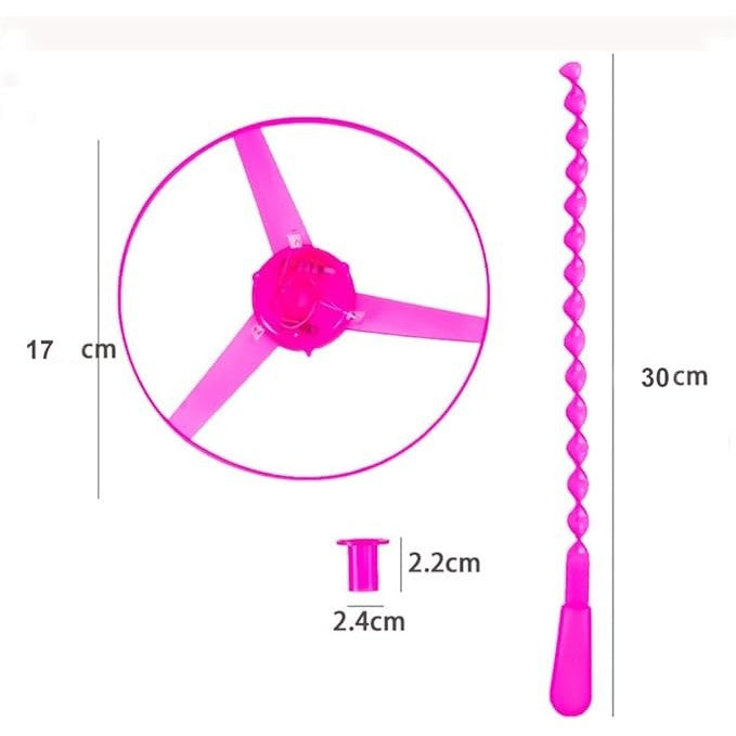Jucarie Disc Zburator, Distractiv pentru Copii, Aruncator Manual din Plastic, cu Lumini, Roz