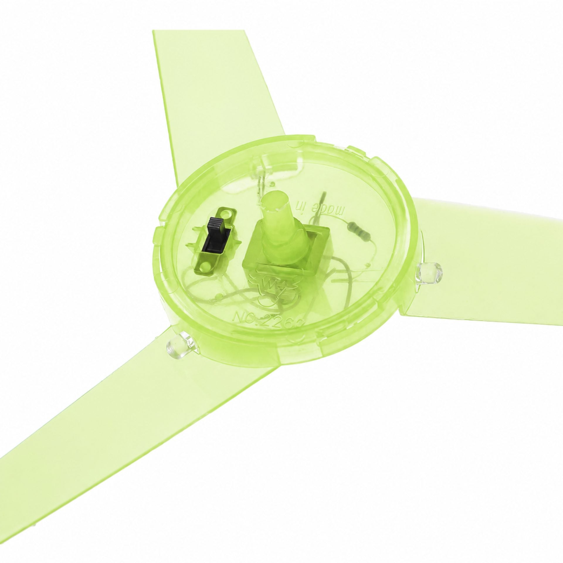 Jucarie Disc Zburator, Distractiv pentru Copii, Aruncator Manual din Plastic, cu Lumini, Verde