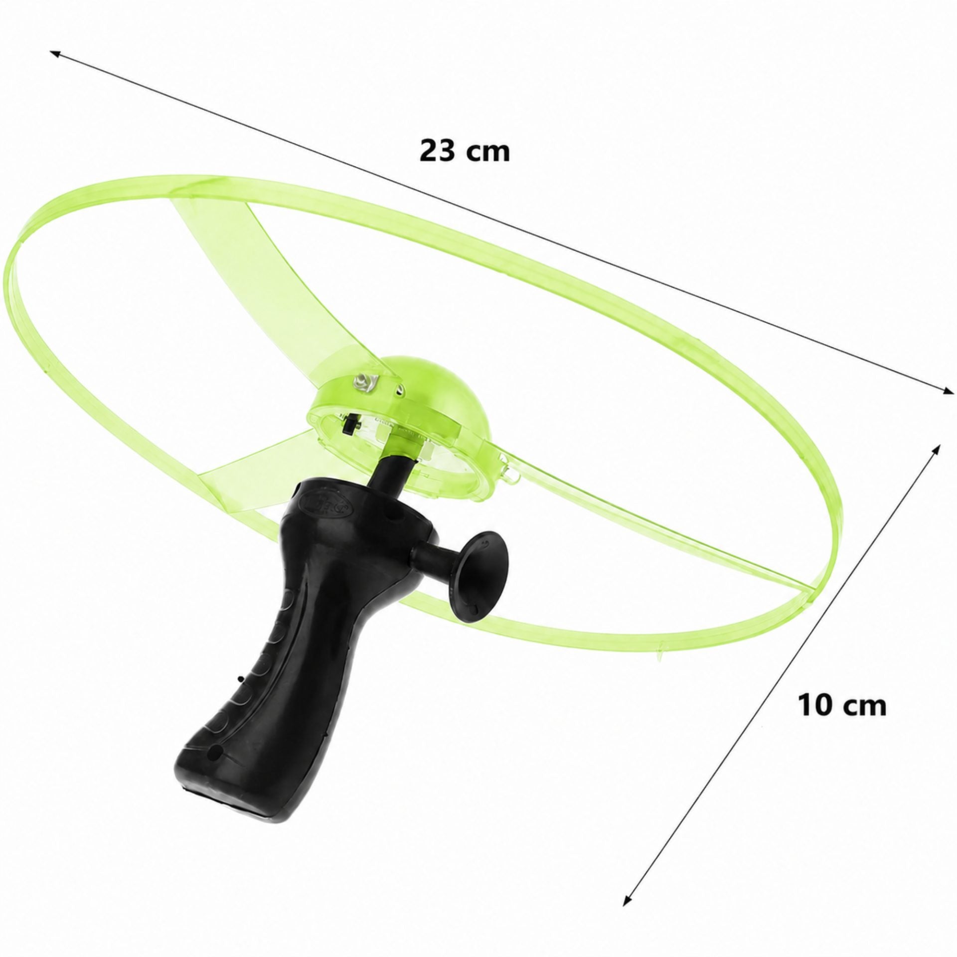 Jucarie Disc Zburator, Distractiv pentru Copii, Aruncator Manual din Plastic, cu Lumini, Verde