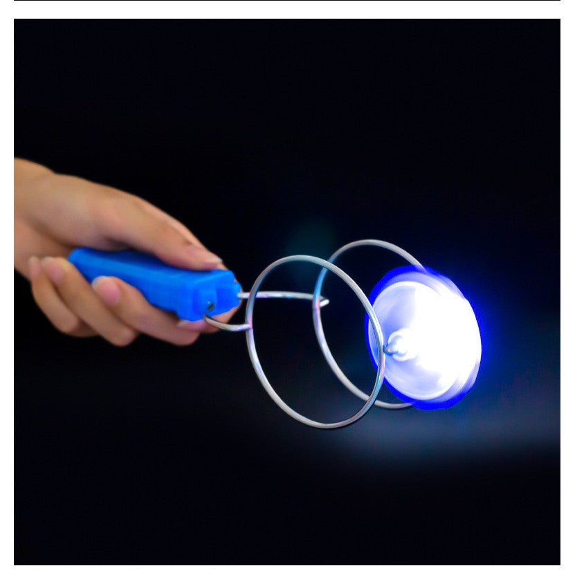 Jucarie Interactiva, Titirez Magnetic, cu Led, 19.8 x 5 cm, Albastru