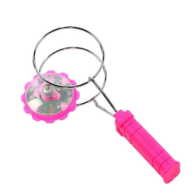 Jucarie Interactiva, Titirez Magnetic, cu Led, 19.8 x 5 cm, Roz