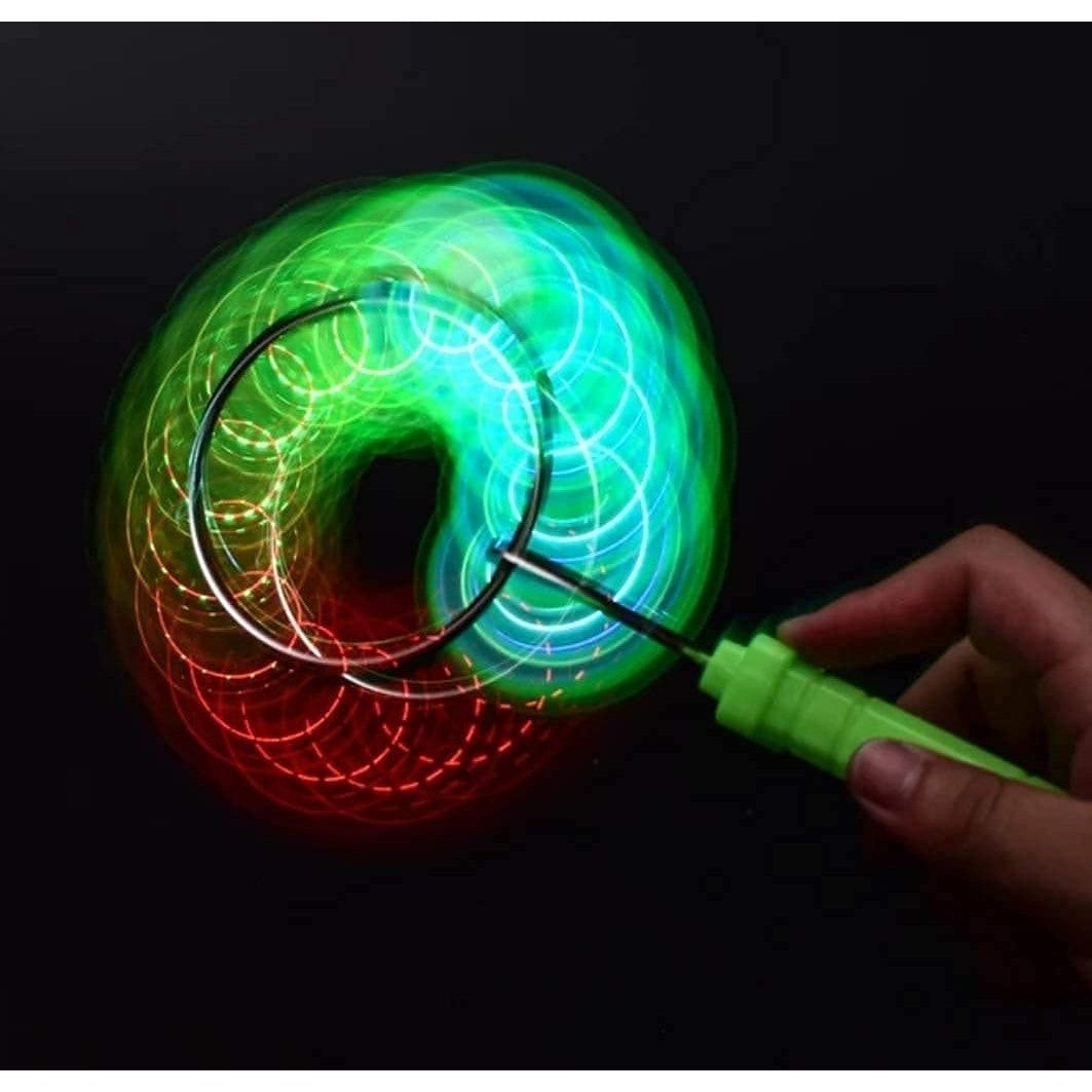 Jucarie Interactiva, Titirez Magnetic, cu Led, 19.8 x 5 cm, Verde
