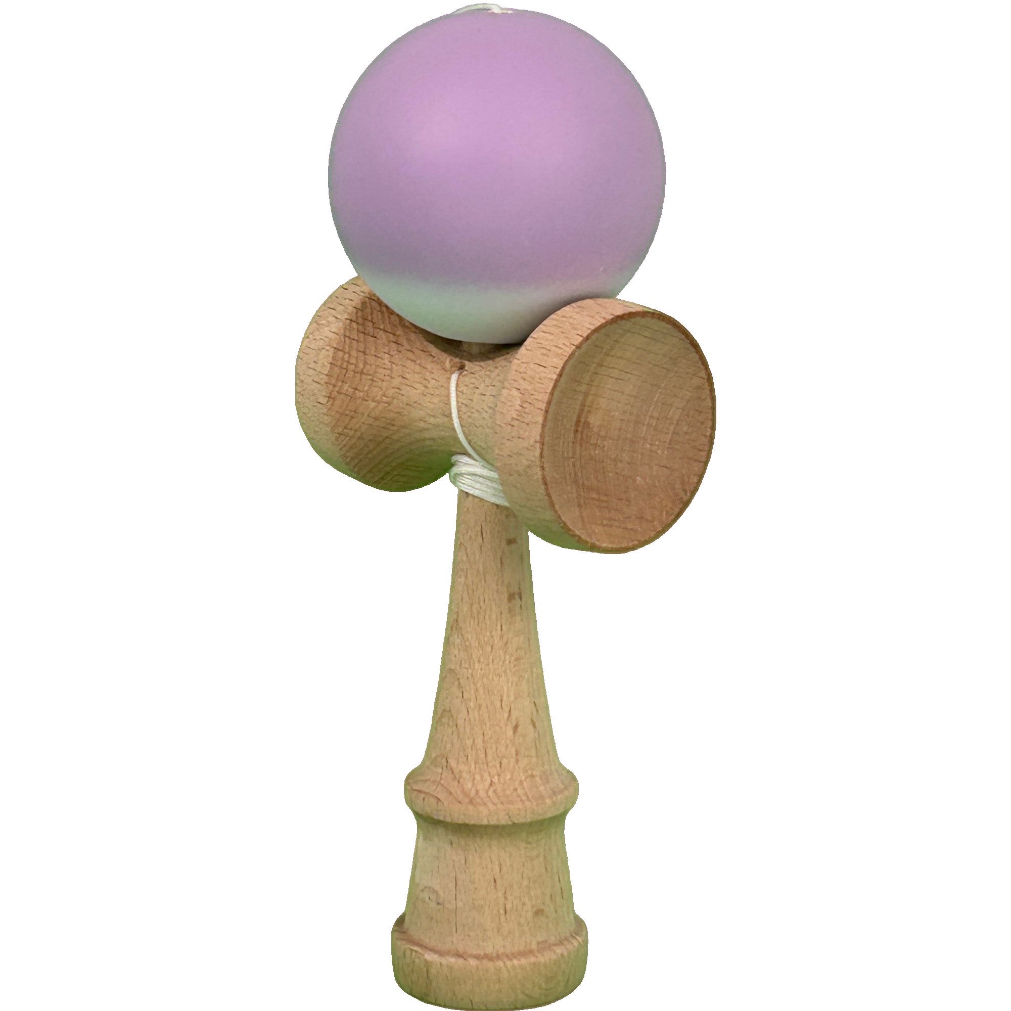Kendama X Originala, Profesionala, din Lemn, Rubber Grip, 18 cm, Gradient Lila/Alb