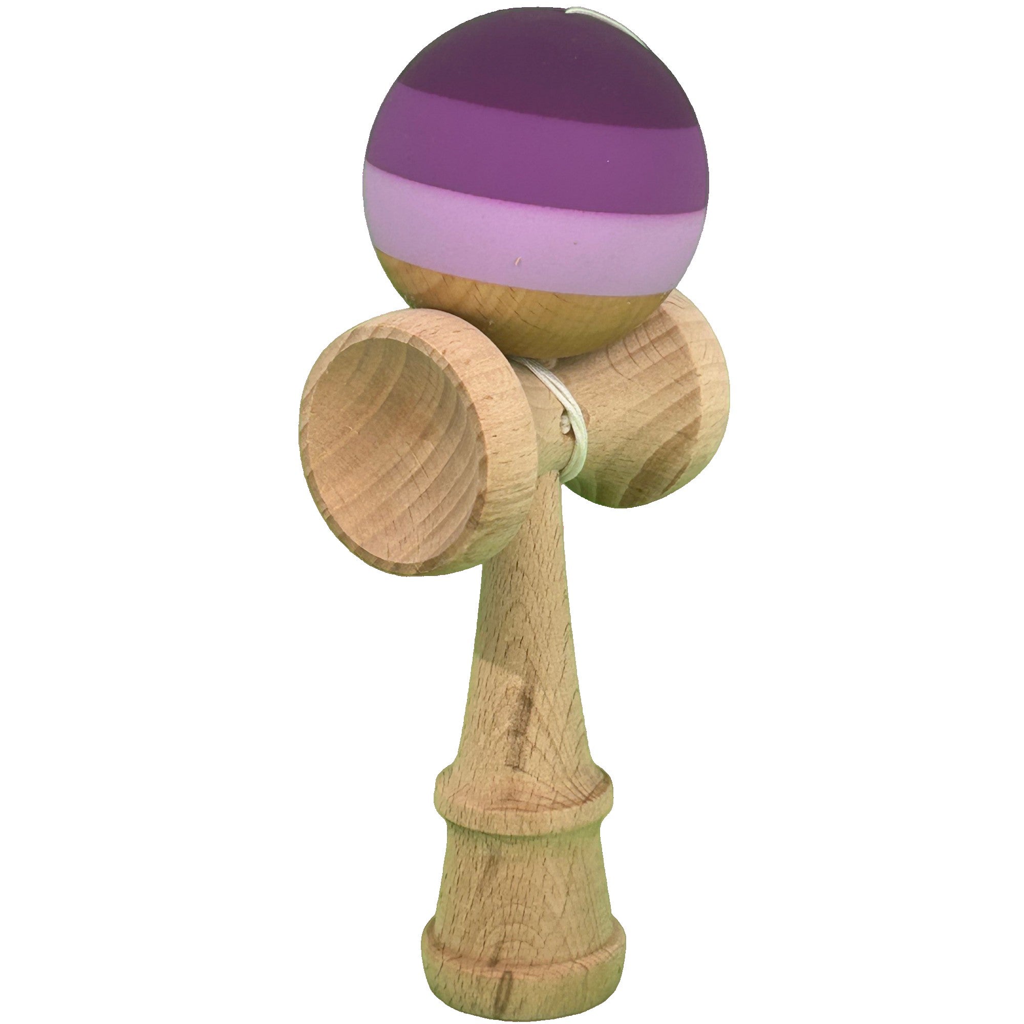 Kendama X Originala, Profesionala, din Lemn, 18 cm, Rubber Grip, Purpuriu/Mov/Lila