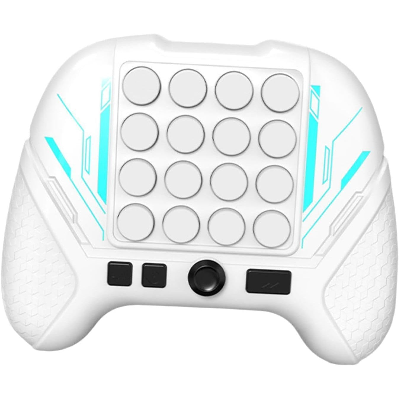Jucarie Interactiva Pop It, Tip Consola, Anti-Stres, 5 Moduri de Joc, din ABS si Silicon, +3 Ani, Sunete si Lumini Model Controller, Alb