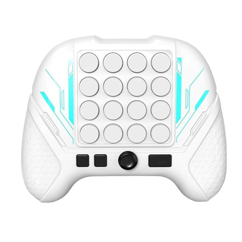 Jucarie Interactiva Pop It, Tip Consola, Anti-Stres, 5 Moduri de Joc, din ABS si Silicon, +3 Ani, Sunete si Lumini Model Controller, Alb