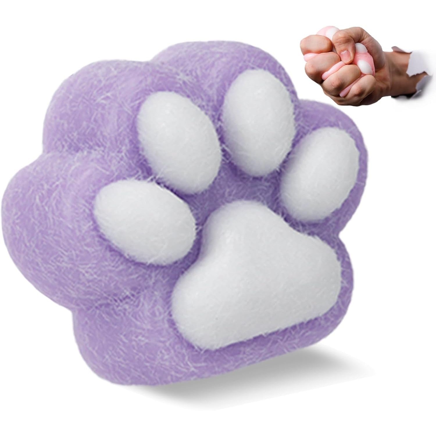 Jucarie Interactiva Squishy, Flippy, Model Cat Paw, Squeeze Pinch Family, Revenire Lenta, din TPR, +3 Ani, 7.5 cm, Textura Puf, Mov