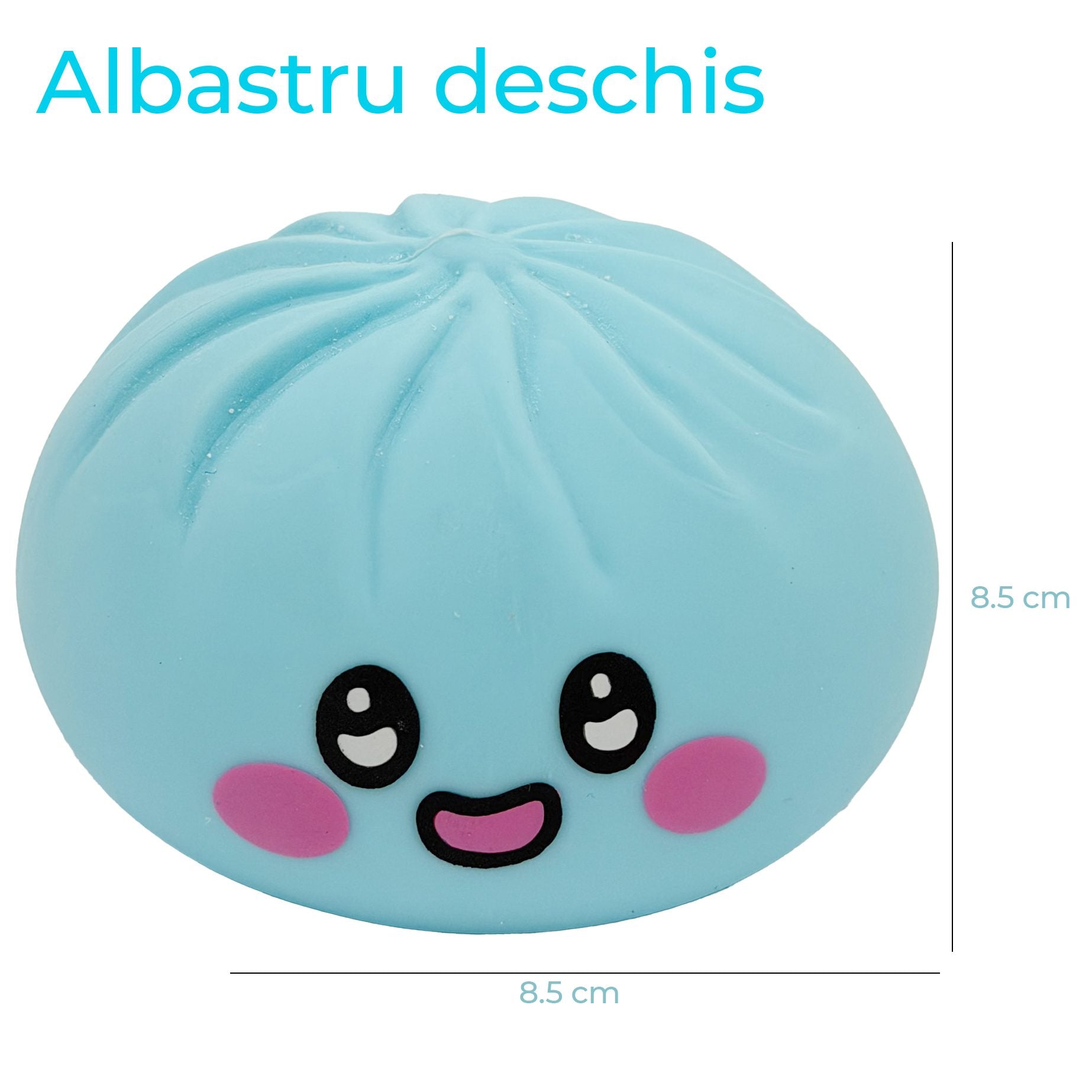 Jucarie Dumpling Squishy Antistres, Model Fata Zambitoare, 8.5 x 8.5 cm, 120 gr, Culoare Mix Uniton Surpriza