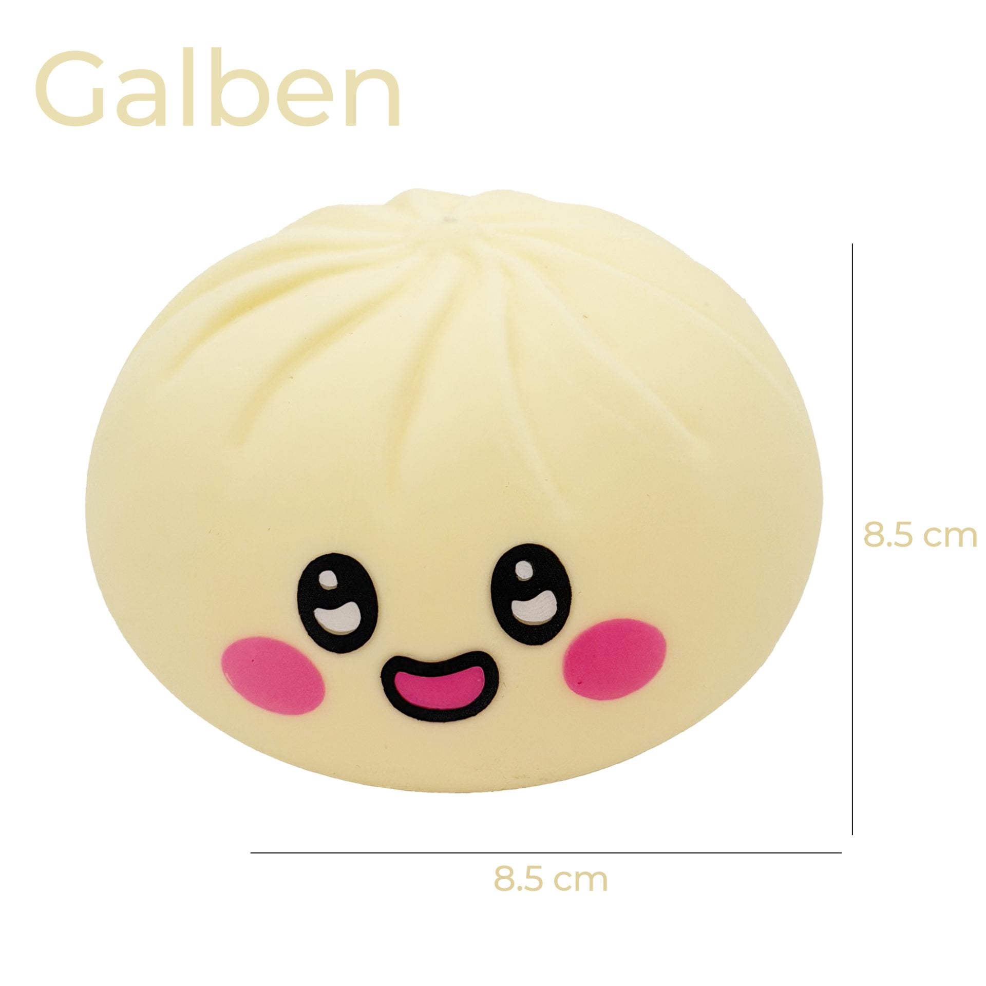 Jucarie Dumpling Squishy Antistres, Model Fata Zambitoare, 8.5 x 8.5 cm, 120 gr, Culoare Mix Uniton Surpriza