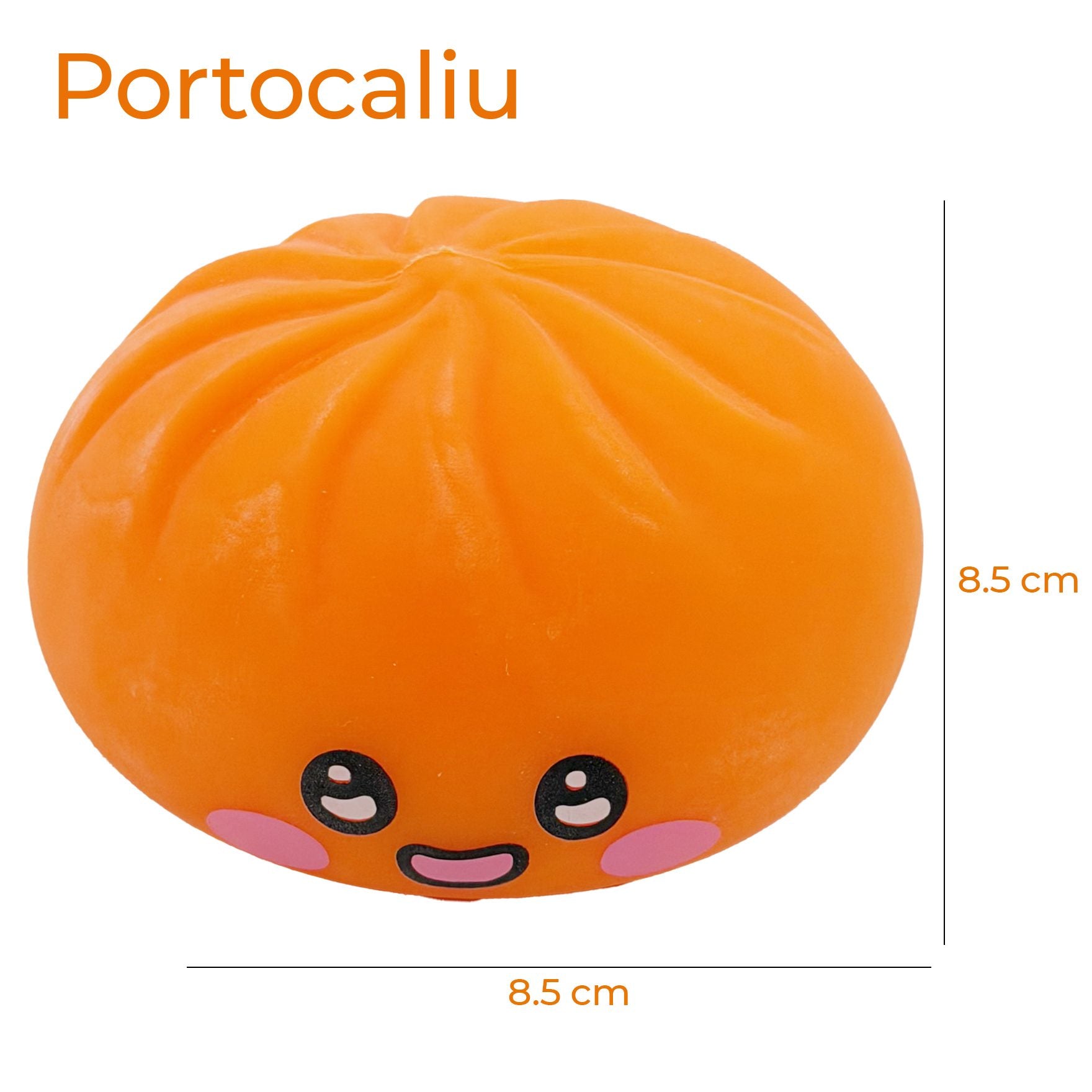 Jucarie Dumpling Squishy Antistres, Model Fata Zambitoare, 8.5 x 8.5 cm, 120 gr, Culoare Mix Uniton Surpriza