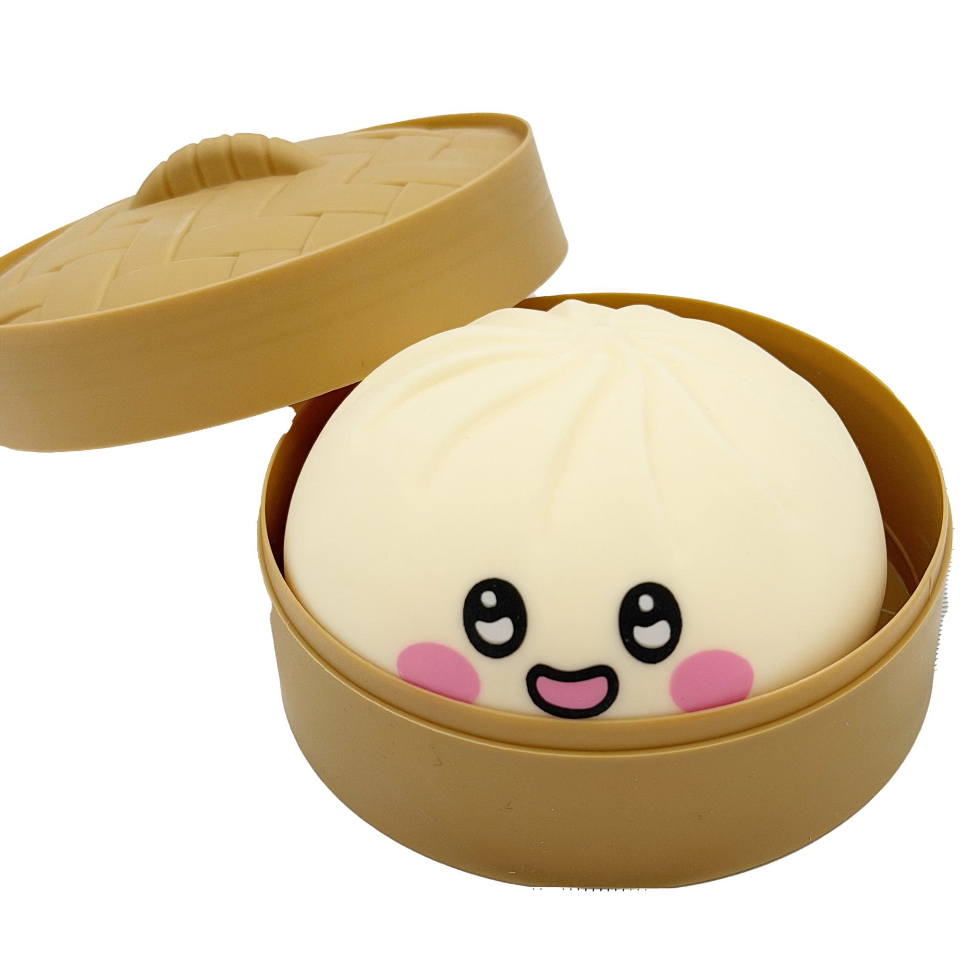 Jucarie Dumpling Squishy Antistres, Model Fata Zambitoare, 8.5 x 8.5 cm, 120 gr, Culoare Mix Uniton Surpriza
