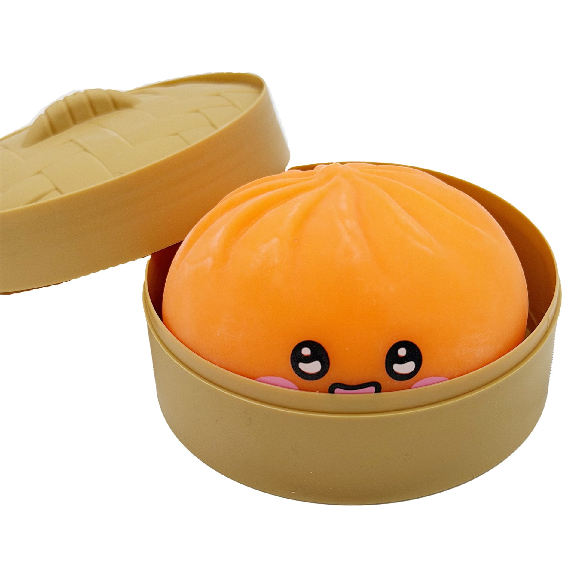 Jucarie Dumpling Squishy Antistres, Model Fata Zambitoare, 8.5 x 8.5 cm, 120 gr, Culoare Mix Uniton Surpriza