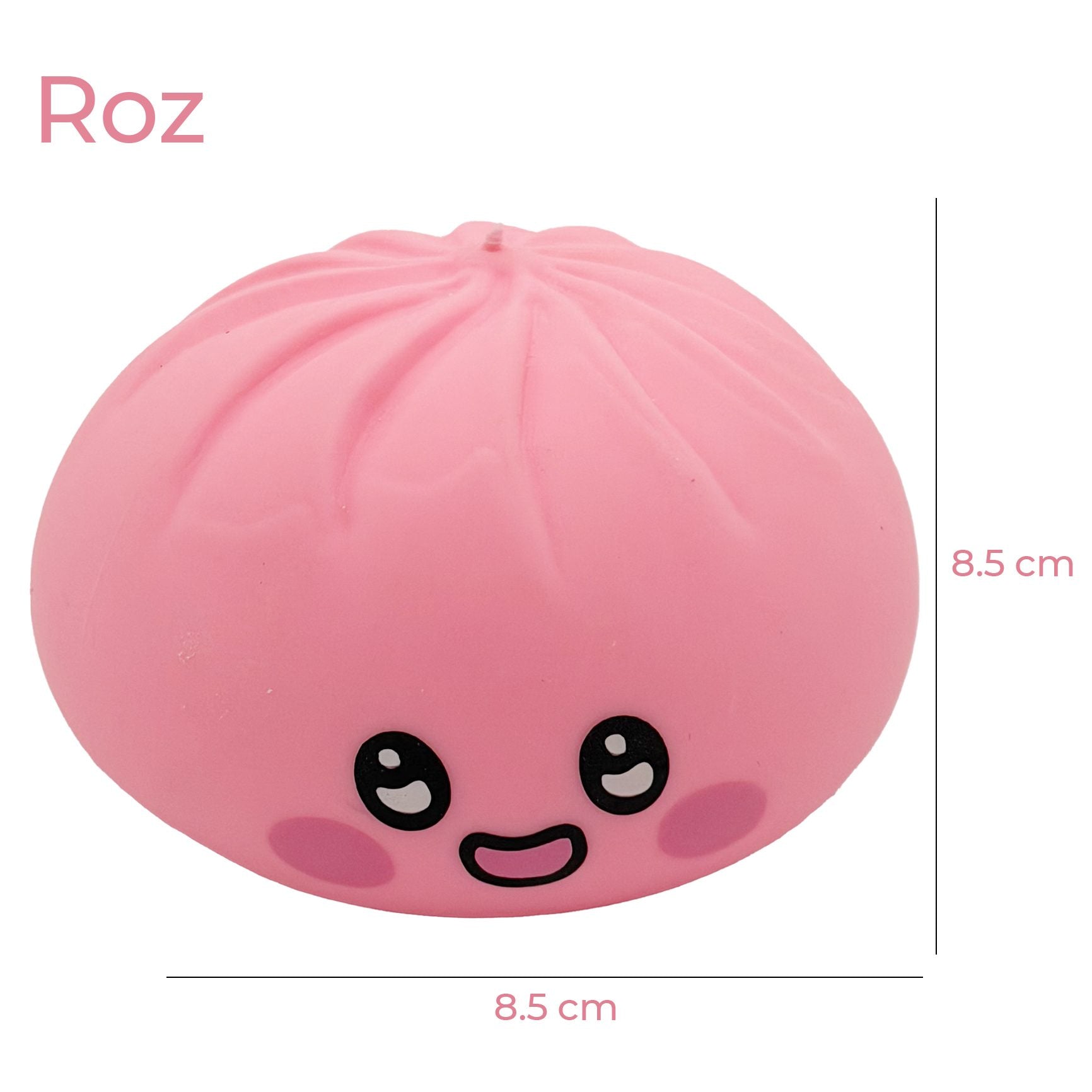 Jucarie Dumpling Squishy Antistres, Model Fata Zambitoare, 8.5 x 8.5 cm, 120 gr, Culoare Mix Uniton Surpriza