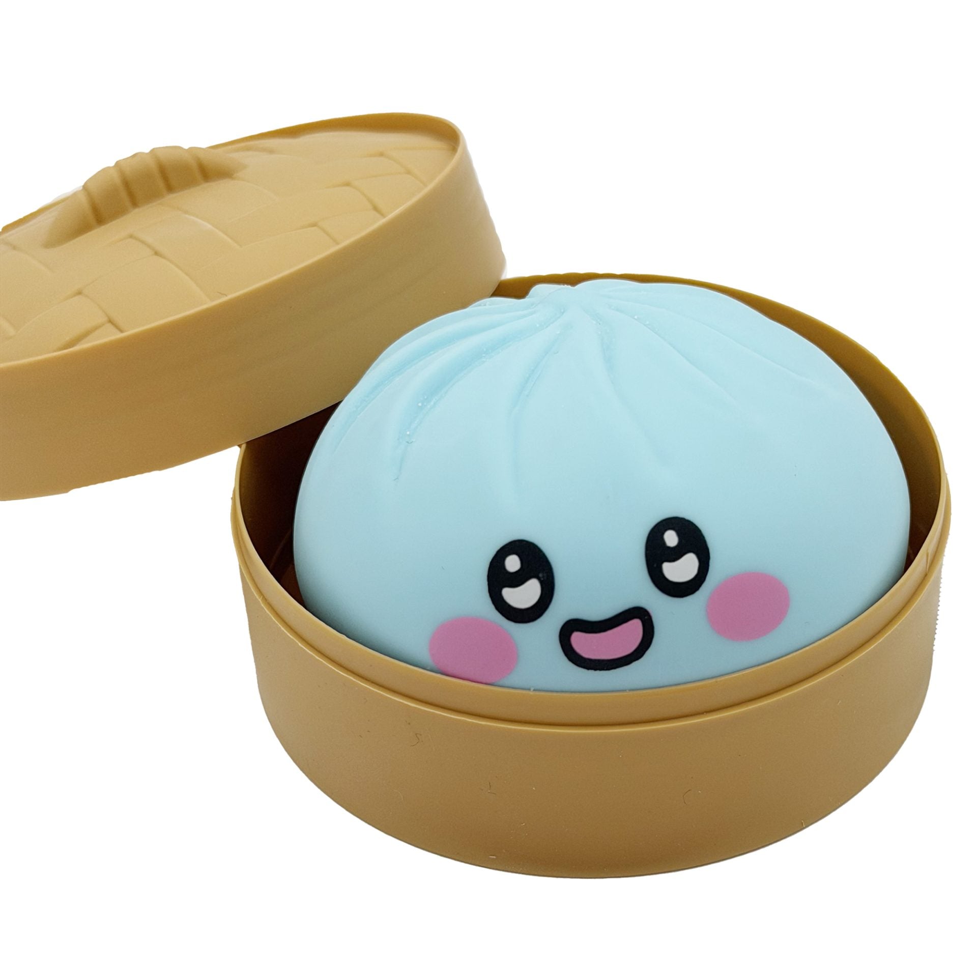 Jucarie Dumpling Squishy Antistres, Model Fata Zambitoare, 8.5 x 8.5 cm, 120 gr, Culoare Mix Uniton Surpriza