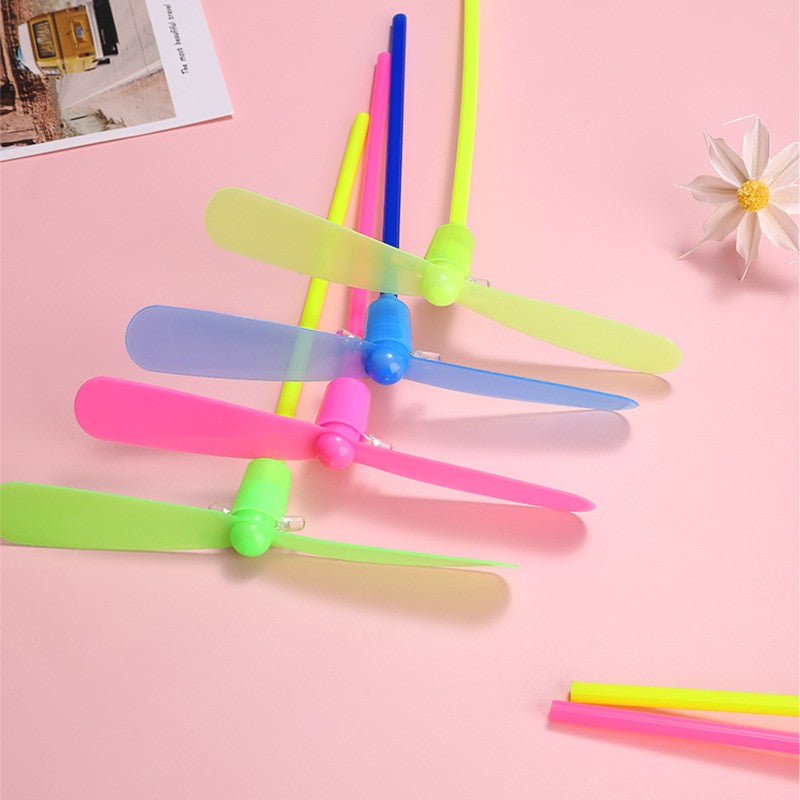 Set 4 Jucarii Libelula Zburatoare, Distractive pentru Copii, Aruncatoare Manuale din Plastic, cu Lumini, Multicolor