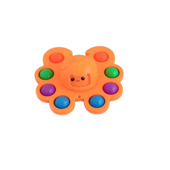 Jucarie Pop It, Fidget Toy, Antistres, Senzoriala, Crab, Portocaliu
