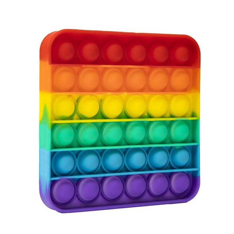 Jucarie Pop it Now &amp; Flip it, Push Bubble Patrat Multicolor Model 2