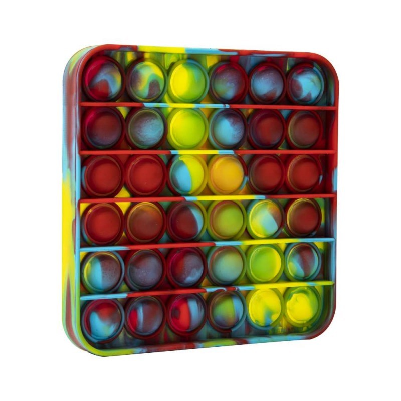 Jucarie Pop it Now &amp; Flip it, Push Bubble Patrat Multicolor Model 2