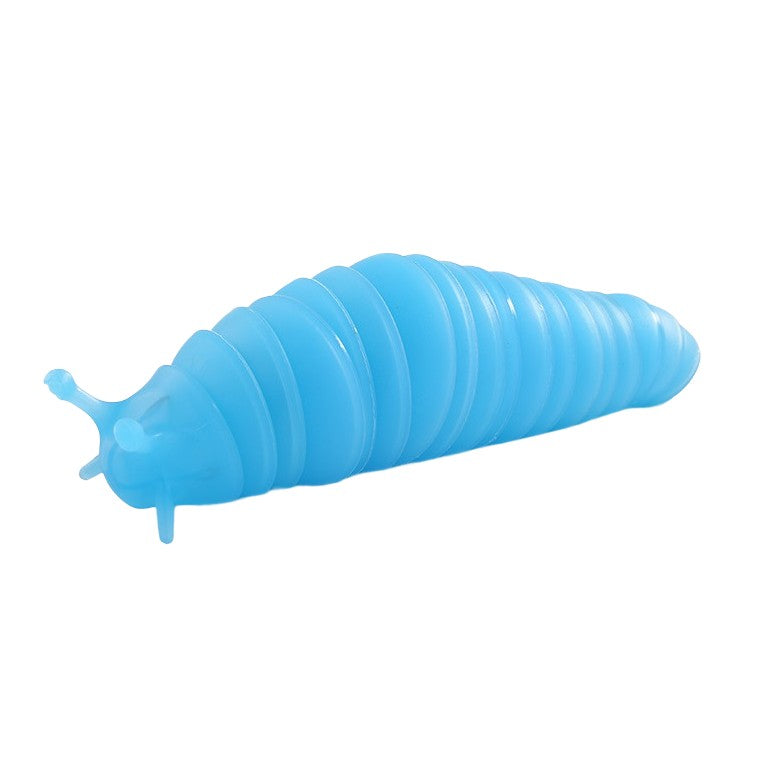 Jucarie Senzoriala Antistres, Fidget Toys, Omida Tip Breloc, 11 cm, +3 Ani, Albastru Transparent