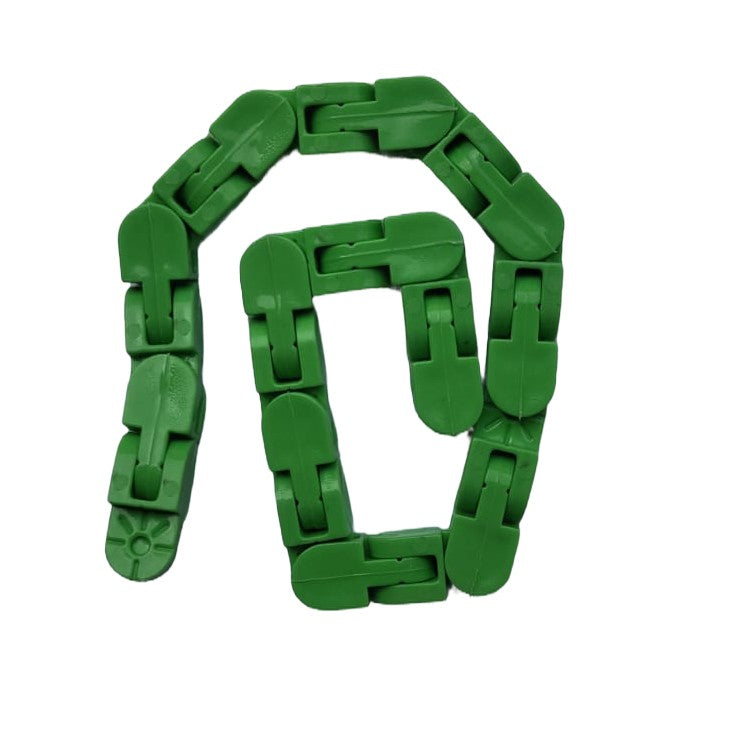 Jucarie Senzoriala Antistres, Fidget Toys, Puzzle de Imbinat Tip Sarpe, 24 Piese, +3 Ani, Verde