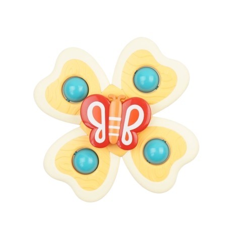 Jucarie Spinner pentru copii cu 4 laturi, Spinimals Fluture, Galben