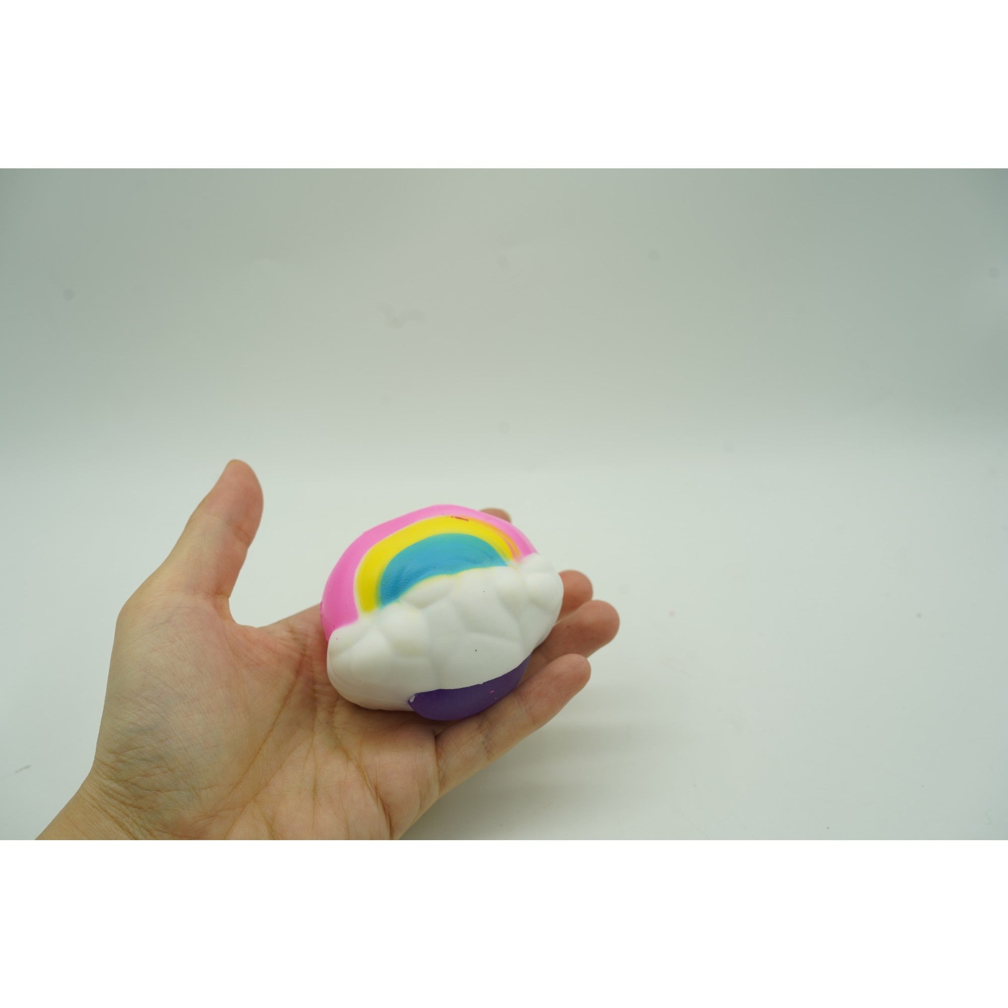 Jucarie Squishy, Norisor curcubeu, Squeeze Pinch Family, Fidget Toy, Roz