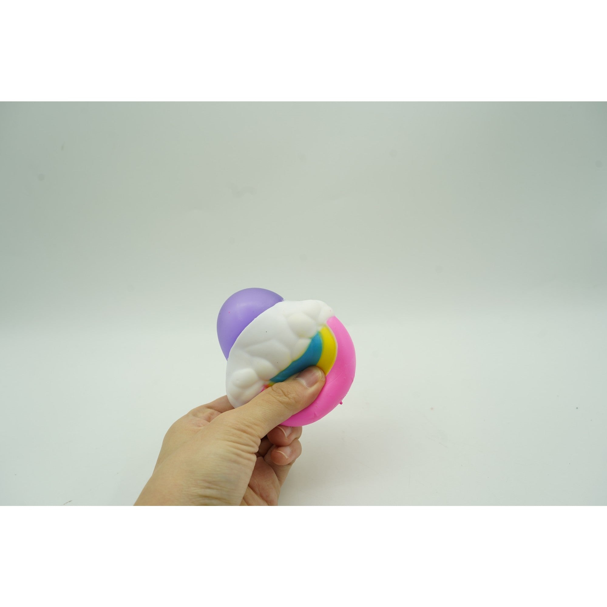 Jucarie Squishy, Norisor curcubeu, Squeeze Pinch Family, Fidget Toy, Roz