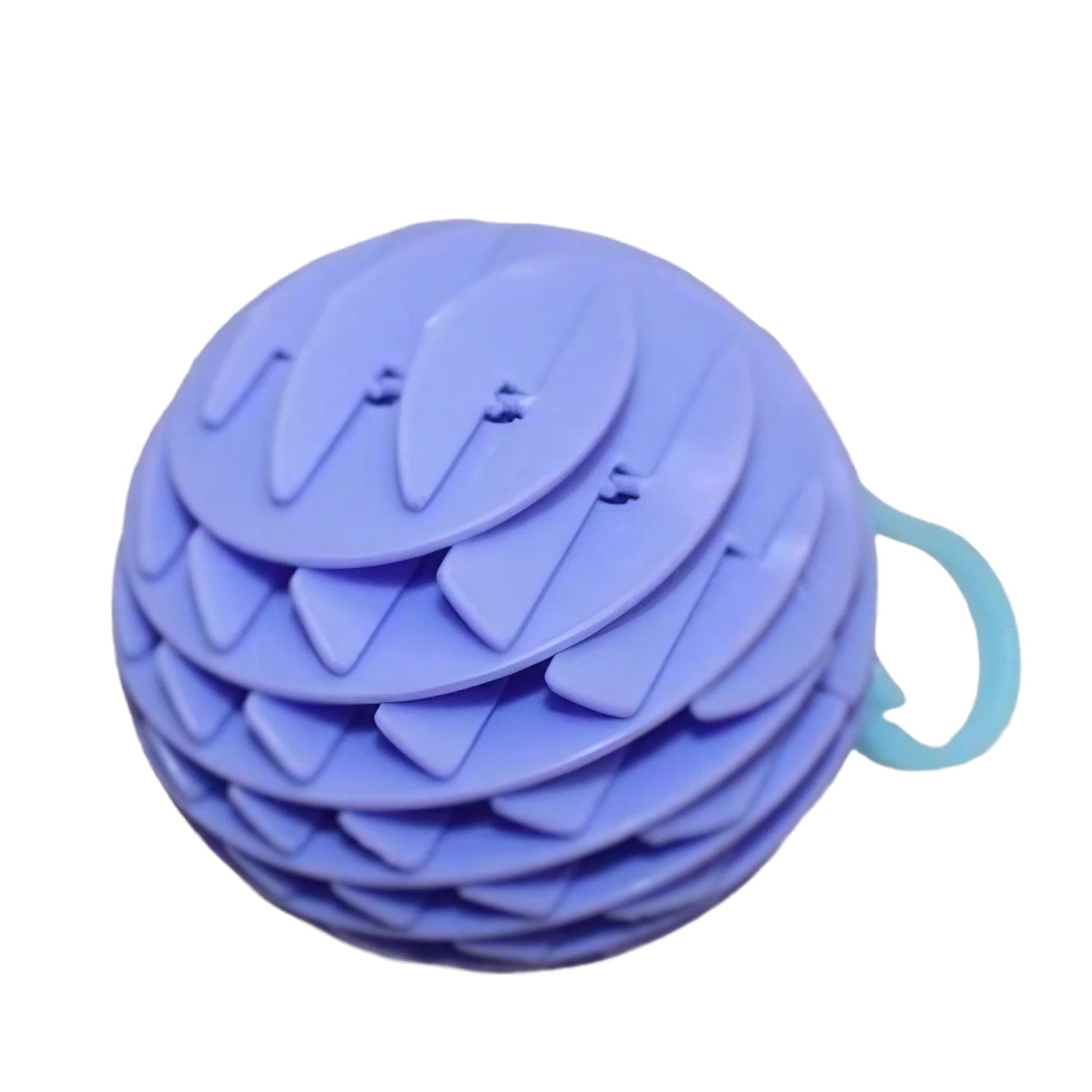 Jucarie Worm Fidget de Decompresie, Anti Stres, Dimensiune Compacta 6 cm, Dimensiune Extinsa 15.5 cm, Albastru eschis