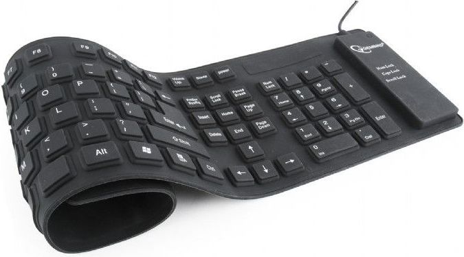 TASTATURA GEMBIRD USB, 109 taste, silicon, flexibila, water-proof, dust-proof, black, "KB-109F-B"