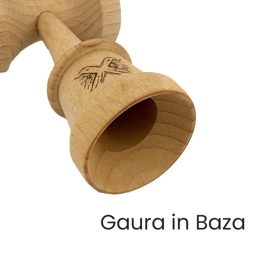 Kendama X Originala, Profesionala, Blue Monkey, Super Sticky cu Cupe Mari King Size V3, Rulment Metalic si Gaura in Baza, din Lemn 18 cm, Ata 62/65 cm, Turcoaz