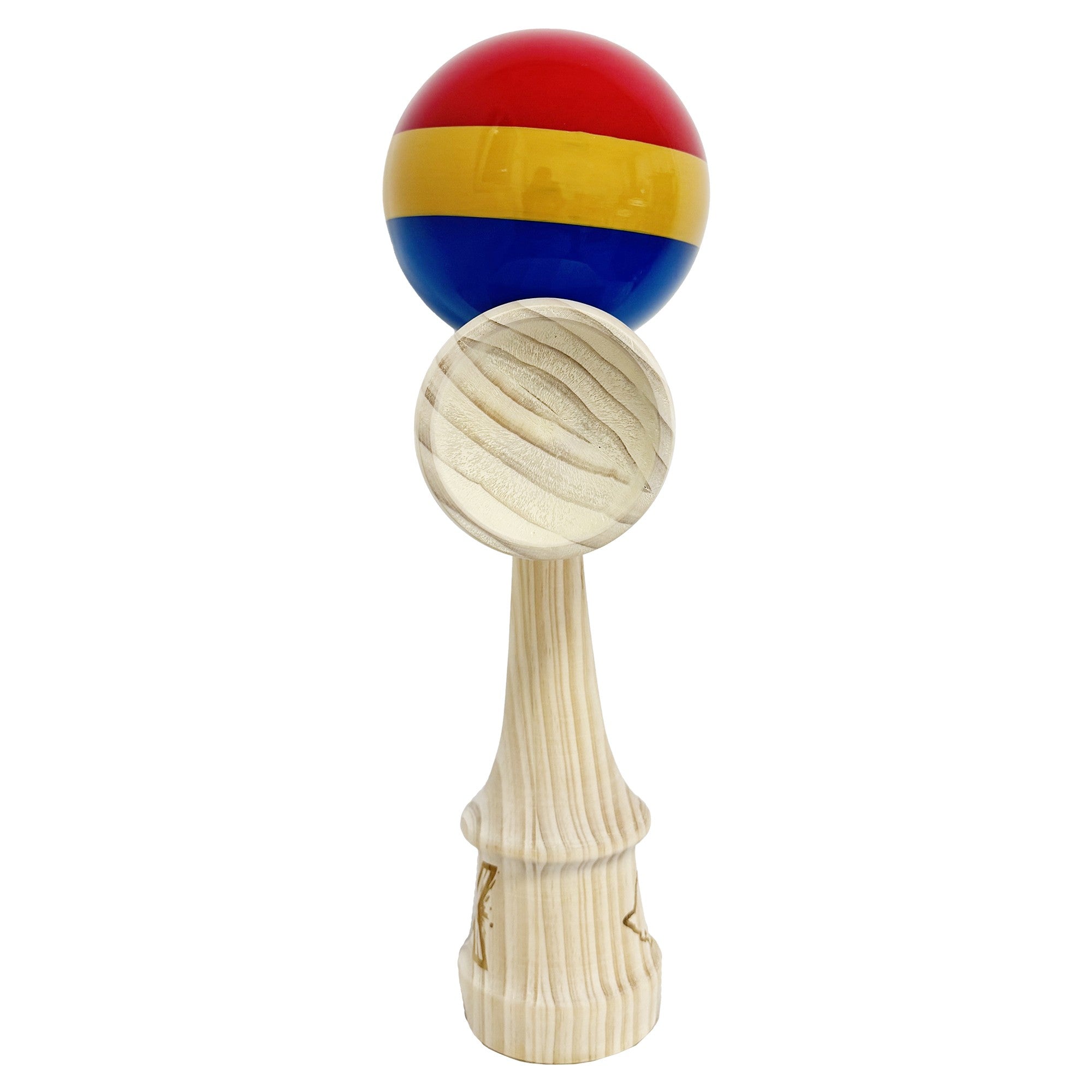 Kendama X Originala, Profesionala, Inaltime 52 cm, SUPER BIG cu Cupe KING SIZE, Bila Super Sticky, Diametrul 17 cm, din Lemn, Multicolor
