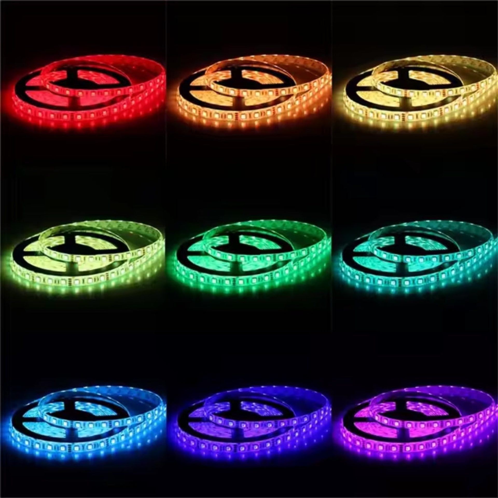 Kit Banda LED 5050 5m cu telecomanda, RGB, 10W/m, 5m, IP44