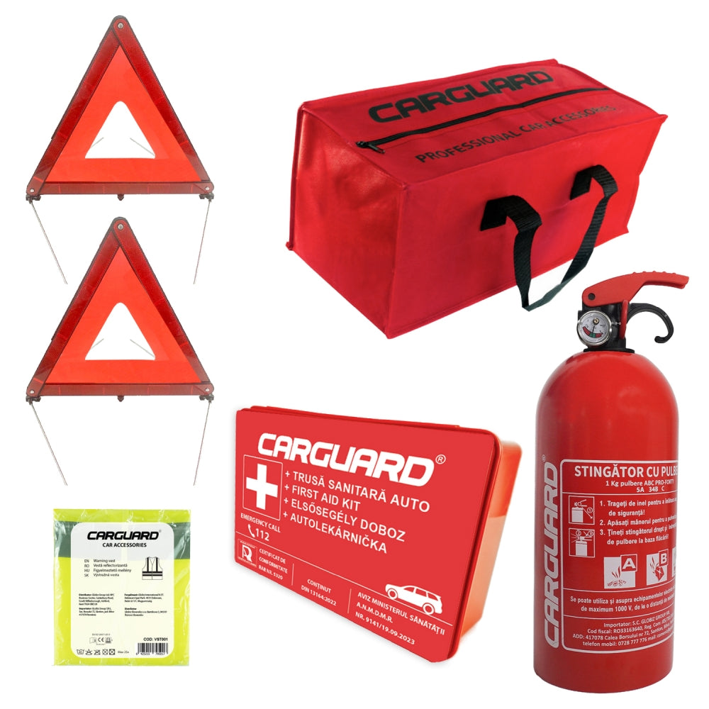 Kit siguranță auto obligatoriu R.A.R - Stingator cu Manometru