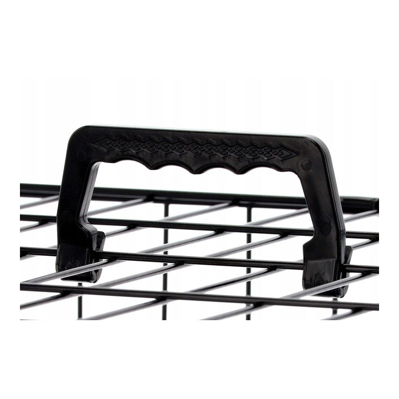 Cusca metalica pentru caine L, pliabila, cu tava detasabila si maner, 76x45x51 cm, negru