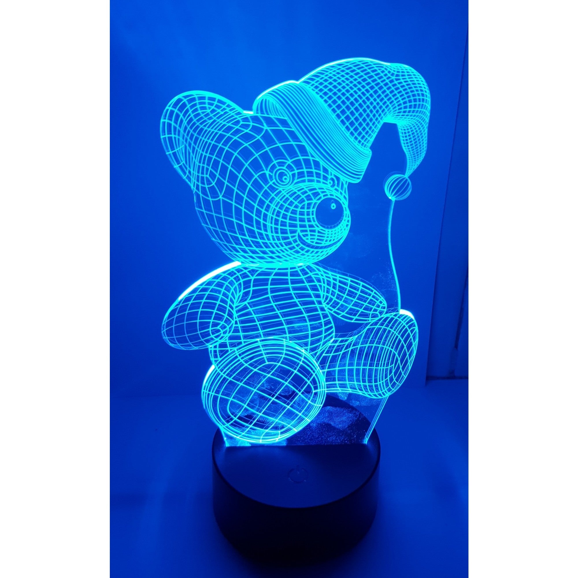 Lampa de Veghe cu Telecomanda si Baterii/USB 3D Model Ursulet Multicolor